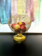 Load image into Gallery viewer, Gold weave fruit basket