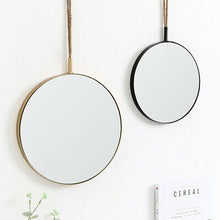 Load image into Gallery viewer, Gold mirror with rope