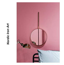 Load image into Gallery viewer, Gold mirror with rope