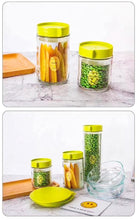 Load image into Gallery viewer, 3 piece glass canister set