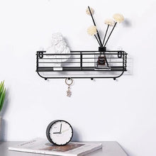 Load image into Gallery viewer, Nordic wall shelf with hooks