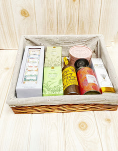 Hand woven wicker basket