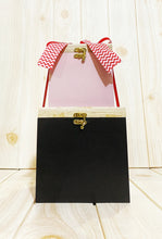 Load image into Gallery viewer, Pink/Black wooden box
