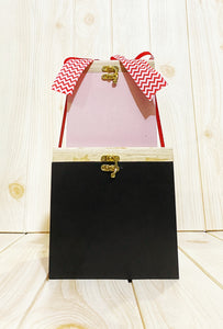 Pink/Black wooden box