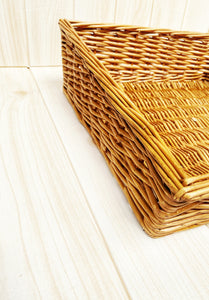 Hand woven wicker basket