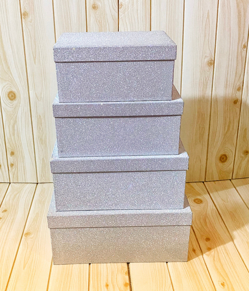 Silver Glitter Box