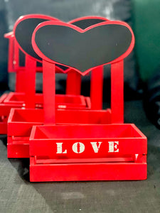 Love crate with chalkboard