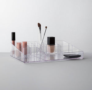 Clear cosmetic organiser