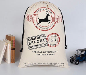 Christmas canvas gift sack