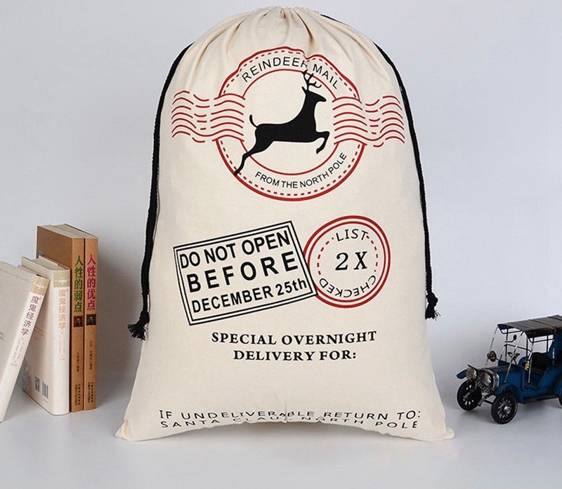 Christmas canvas gift sack