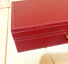 Load image into Gallery viewer, Maroon leather box
