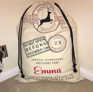 Christmas canvas gift sack