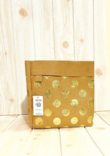 Load image into Gallery viewer, Gold polka dot storage cube
