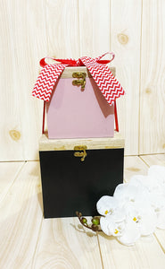 Pink/Black wooden box