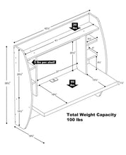 Load image into Gallery viewer, Wall mounted floating desk
