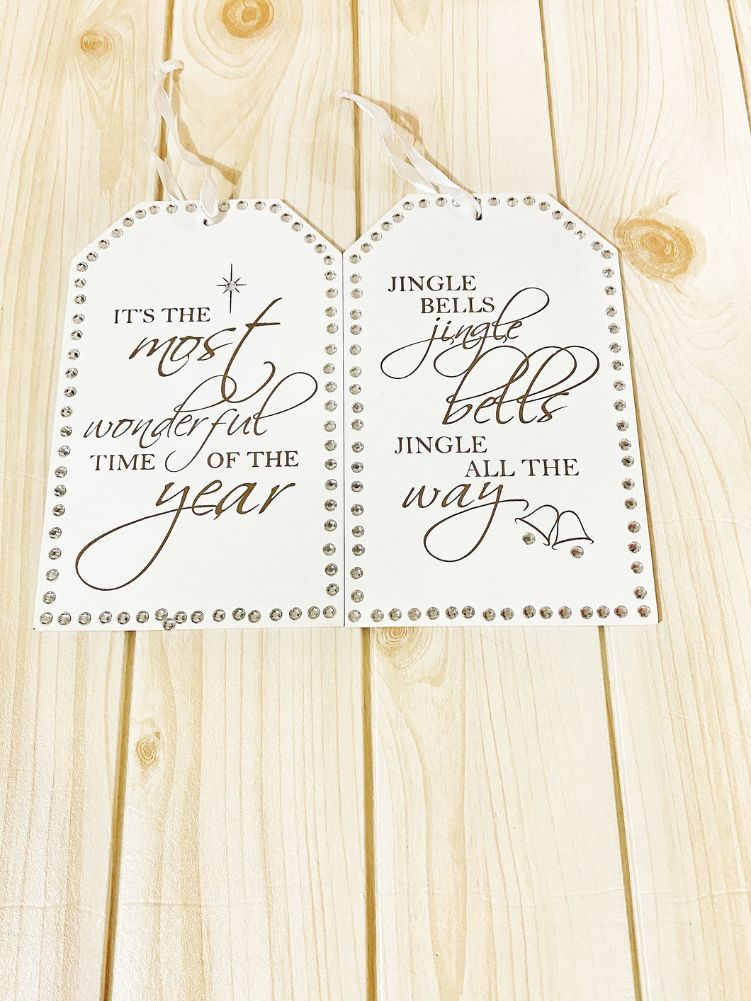 Christmas wooden tag